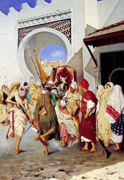 Arab or Arabic people and life. Orientalism oil paintings  533